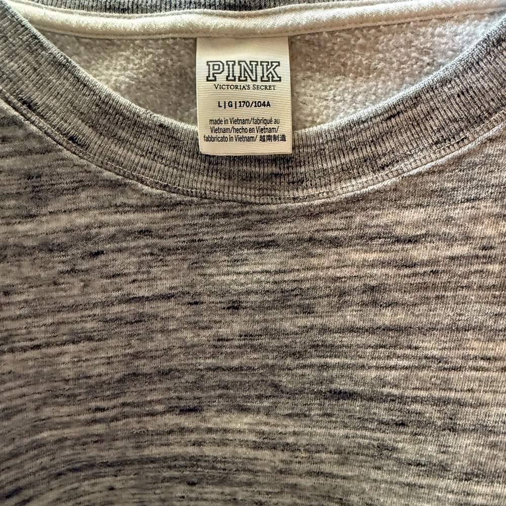 PINK Victoria's Secret Heathered Gray Crewneck Sweatshirt